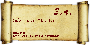 Sárosi Attila névjegykártya